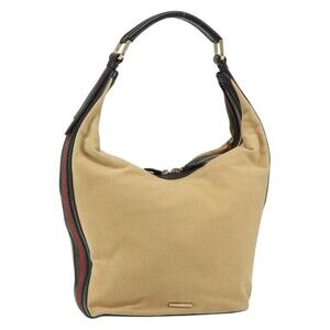 Gucci Web Shoulder Bag Beige